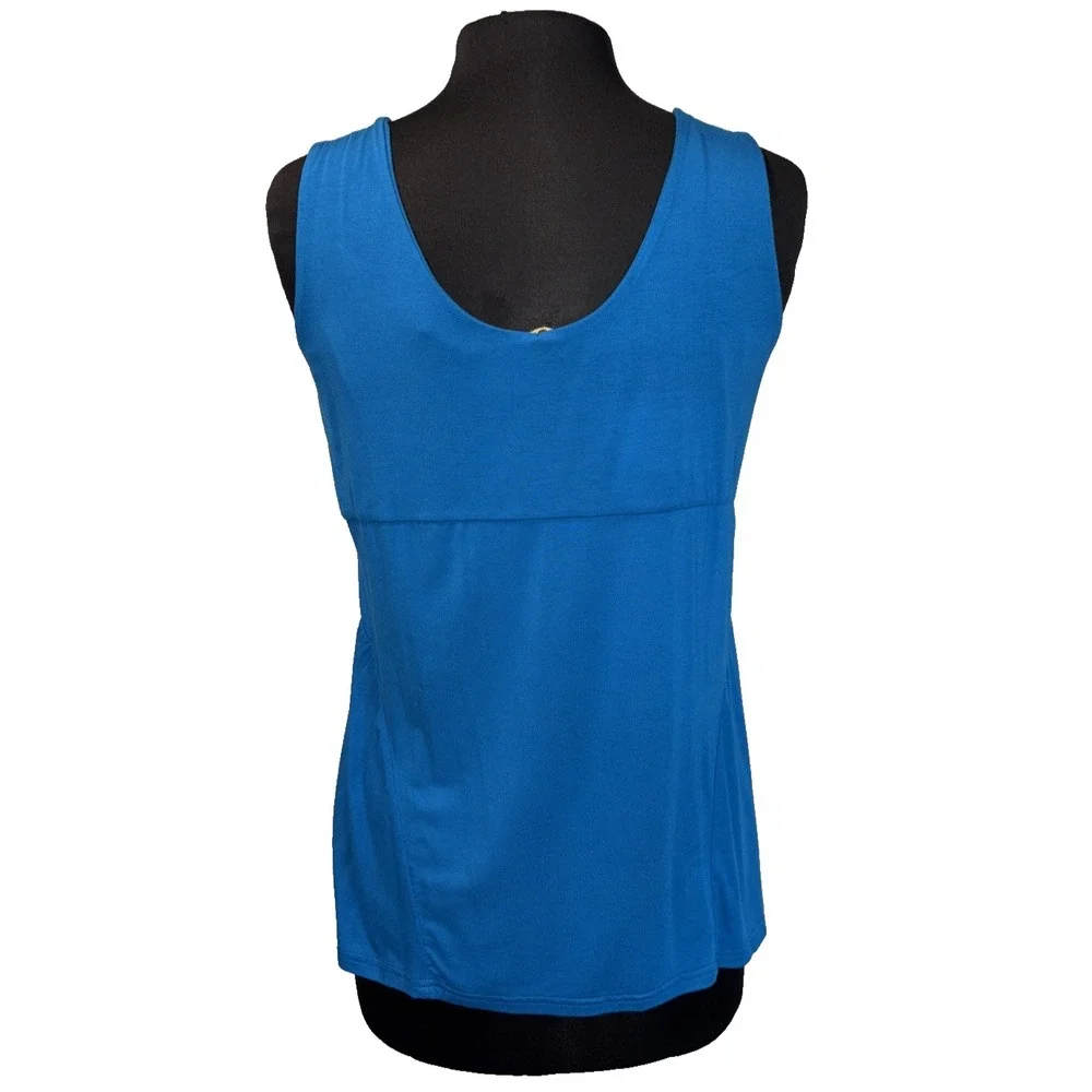 Swing Tunic Tank by Blue Sky Women's Size M Blue Office Church‎ Party Bamboo